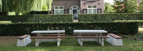 Betonnen picknickset combinatie met bankjes