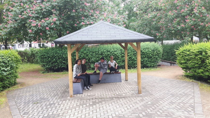 Bench DeLuxe Anthracite-Concrete