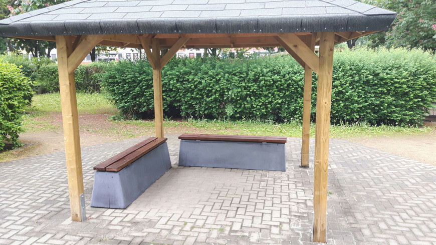 Bench DeLuxe Anthracite-Concrete