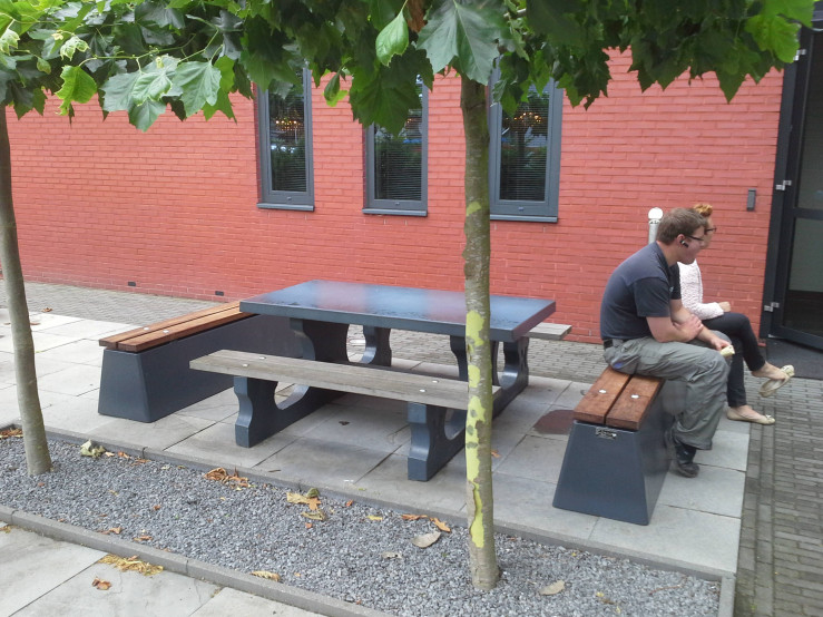 Concrete Bench DeLuxe Anthracite