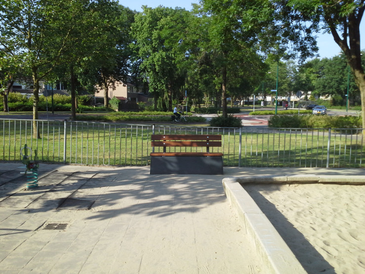 Concrete bench DeLuxe with backrest Anthracite