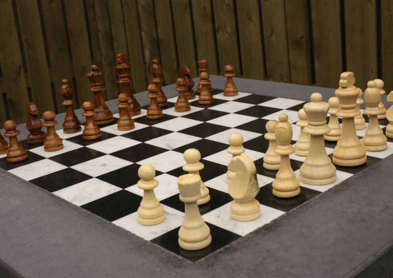 Chess Bench, Anthracite-Concrete