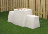 Chess Bench, Natural Concrete