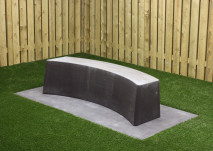 Bench standard oval anthracite-concrete