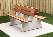 Parkbench Duo Concrete