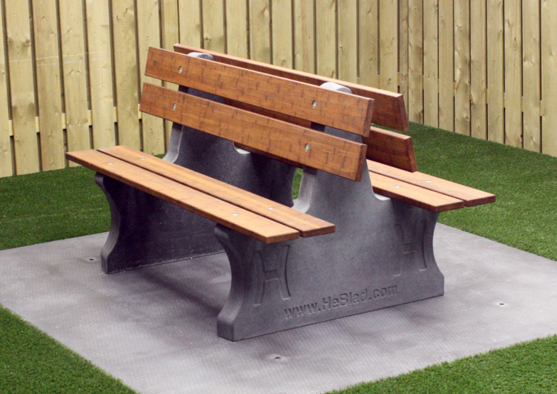 Park Bench Duo anthracite-concrete