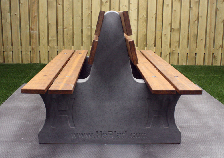 Park Bench Duo anthracite-concrete