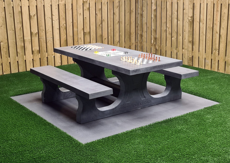 Multi Gaming table (1-3-2) Standard Anthracite-Concrete