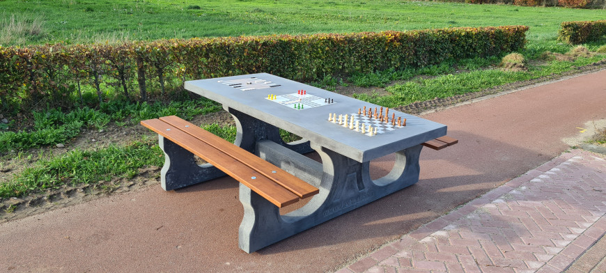 Multi Gaming table (1-3-4) DeLuxe Anthracite-Concrete