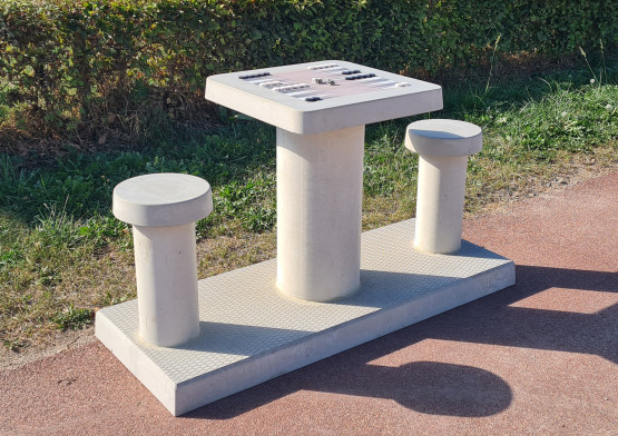 Backgammon Table Natural Concrete (2P)