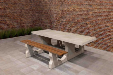 Picnic table DeLuxe Natural Concrete Wheelchair accessible