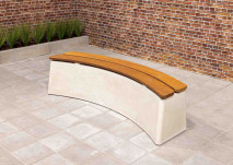 Concrete Bench DeLuxe Oval