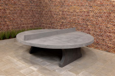 Round Tennistable Anthracite-Concrete