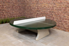 Concrete Ping-pong table green, round