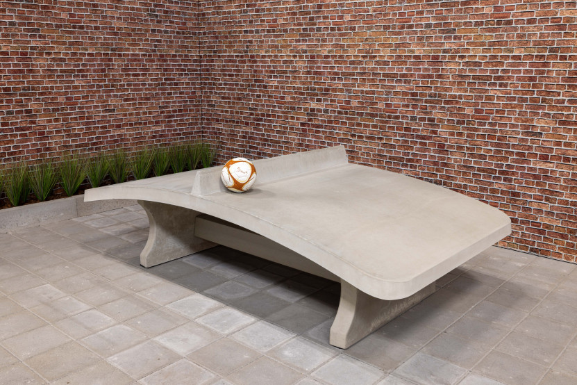 Foot Volleyball Table Natural Concrete