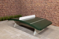 Concrete Foot Volleyball Table Green