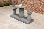 Concrete Chess Table, Anthracite-Concrete, for 2 people