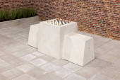 Chess Bench, Natural Concrete