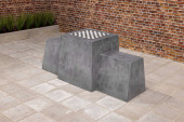 Checkers/Drafts Bench, Anthracite-Concrete