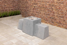 Backgammon Bench, Anthracite-Concrete