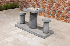 Backgammon Table Anthracite-Concrete (2P)