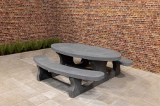 Picnic table Standard Oval Anthracite-Concrete