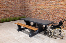 Concrete Picnic table DeLuxe Anthracite Wheelchair accessible
