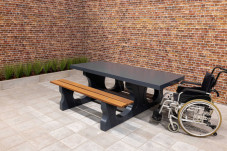 Picnic table DeLuxe Anthracite Wheelchair-accessible