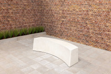 Bench natural concrete oval