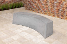 Bench standard oval anthracite-concrete