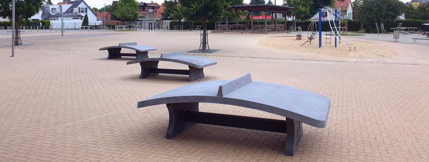 Foot Volleyball Table, Anthracite-Concrete