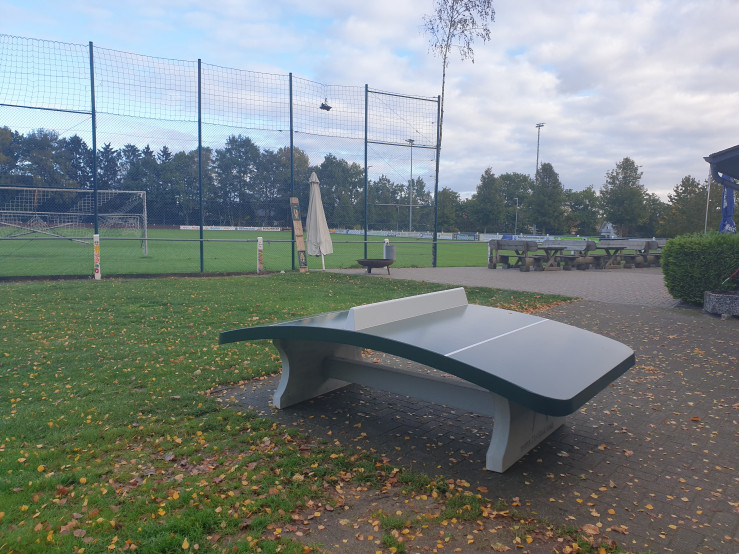 Concrete Foot Volleyball Table Green