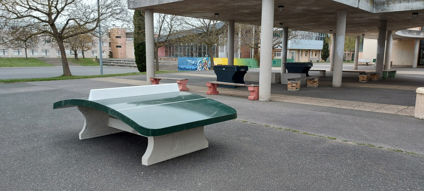 Concrete Foot Volleyball Table Green