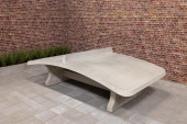 Foot Volleyball Table Natural Concrete