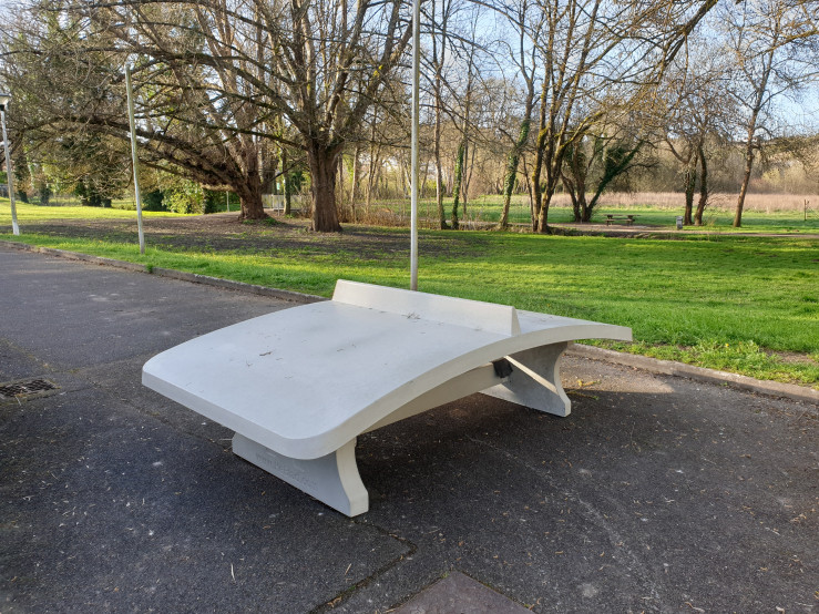 Foot Volleyball Table Natural Concrete