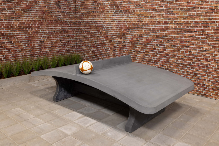 Foot Volleyball Table, Anthracite-Concrete