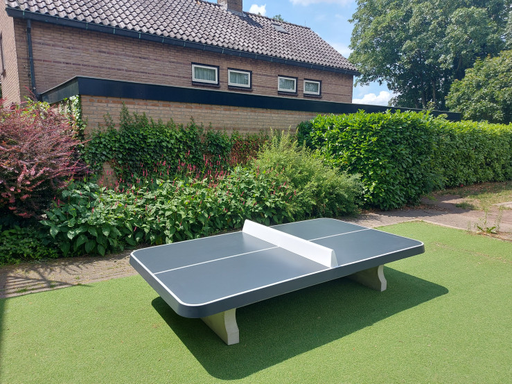 Ping pong table low, rounded Anthracite