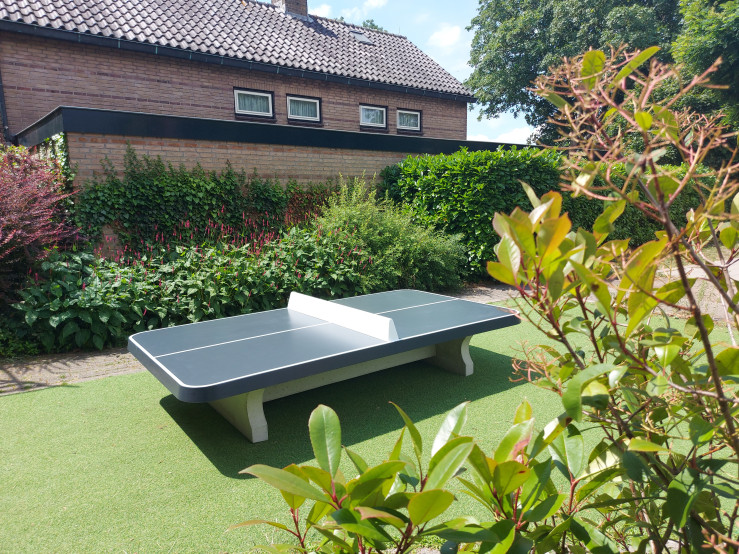 Ping pong table low, rounded Anthracite