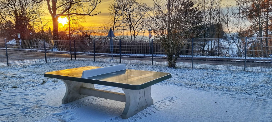 green table tennis table