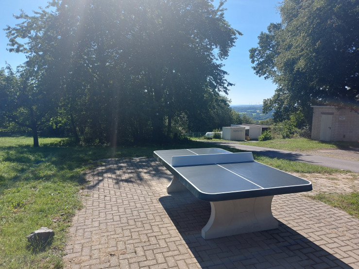 Concrete Ping-pong table anthracite, rounded