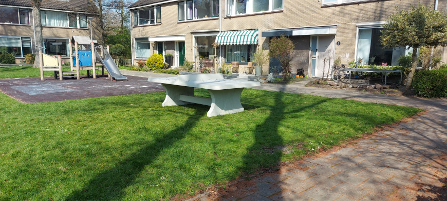 Ping-pong table rounded, Natural Concrete