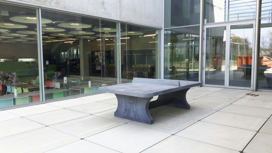 Ping-pong table rounded, Anthracite-Concrete