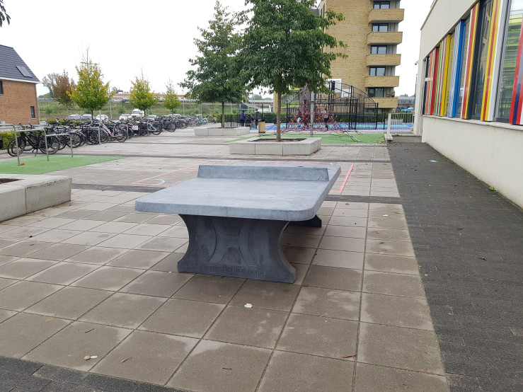 Ping-pong table rounded, Anthracite-Concrete