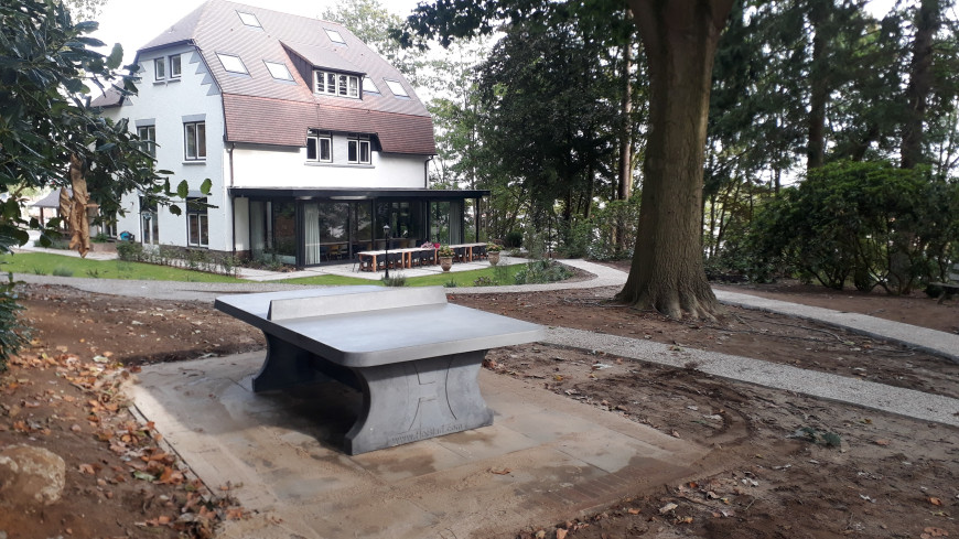 Ping-pong table rounded, Anthracite-Concrete