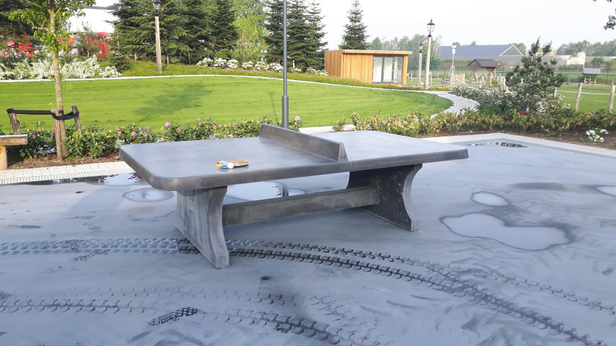 Ping-pong table rounded, Anthracite-Concrete