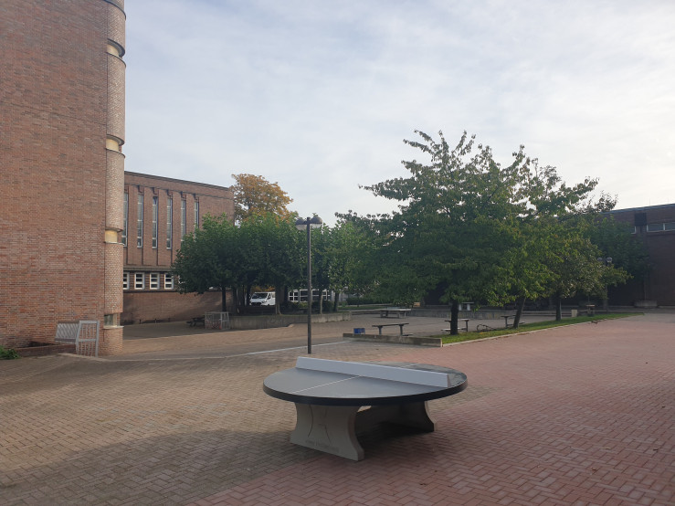 Round Ping-Pong table Anthracite