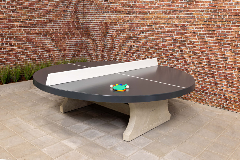 Round Ping-Pong table Anthracite