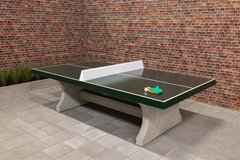 Concrete Ping-pong table green