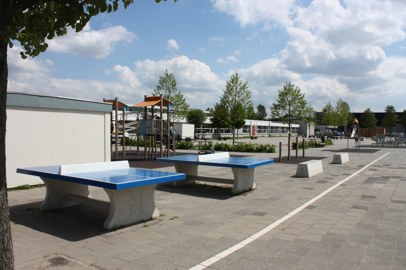Concrete Ping-pong table blue