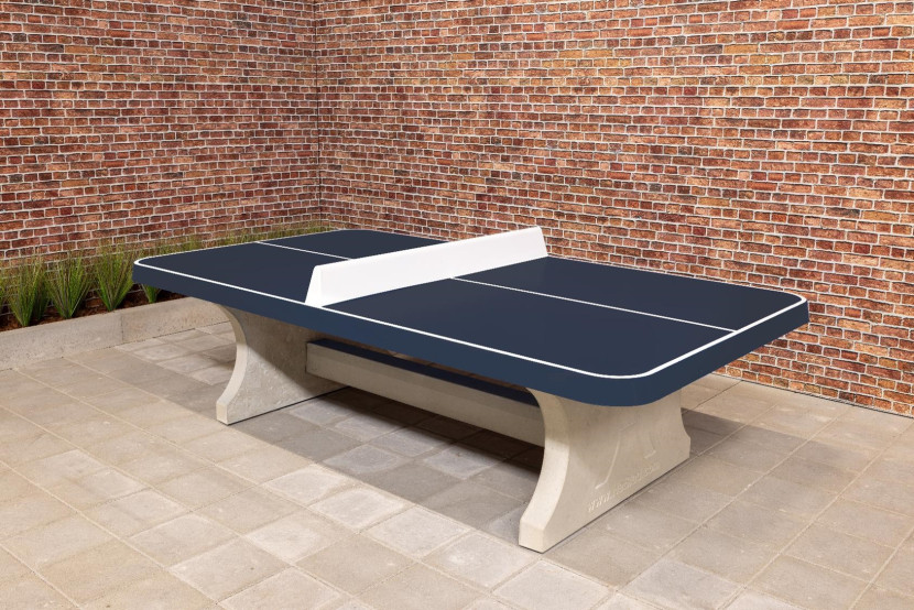 Concrete Ping-pong table anthracite, rounded